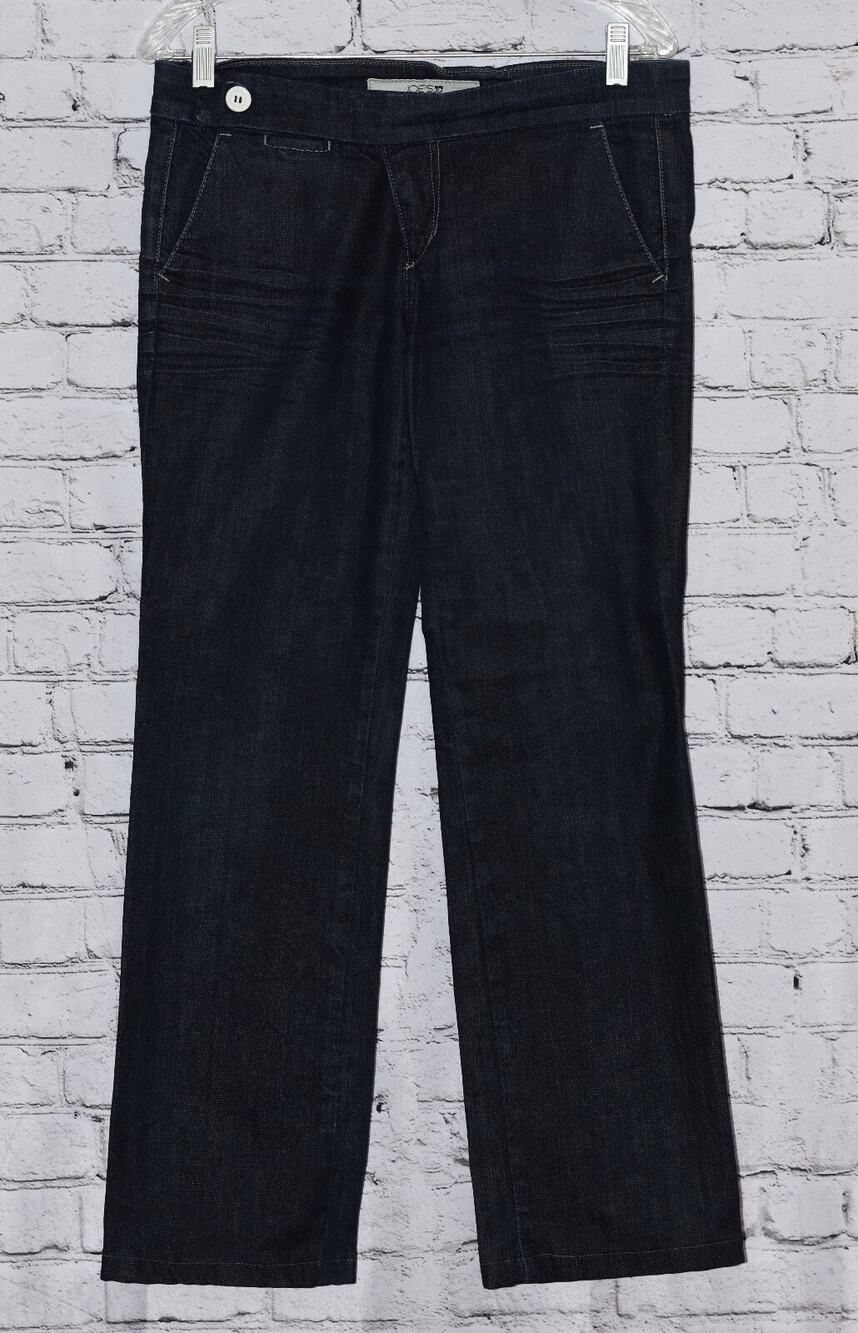 Joe’s Curvy Low Rise Wide-Leg Dark Blue Denim Jeans Size 29W